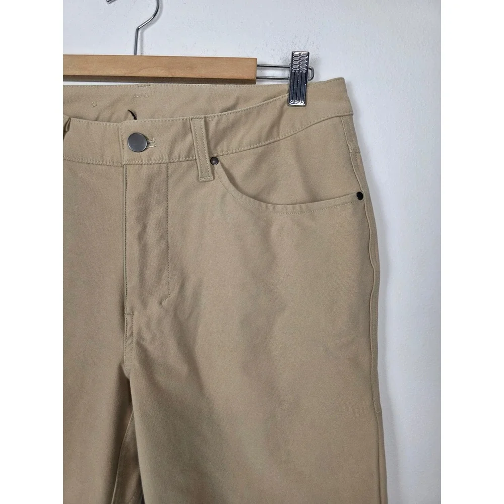 Lululemon ABC Utilitech Pants Mens Khaki Slim Fit Stretch Tech Trousers‎ Size 31